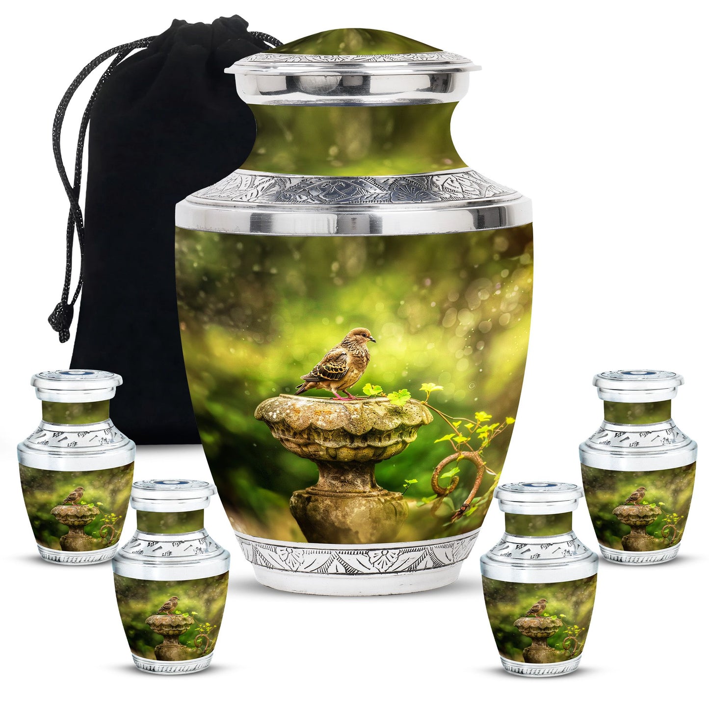 Personalized Bird Cremation Urn for Adult - 10-inch, 200 cu in - Yatskia