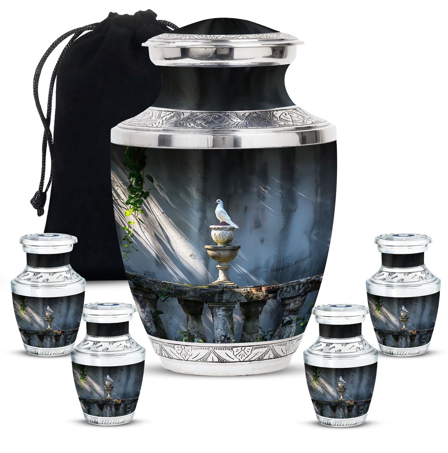 Personalized Bird Cremation Urn for Mom - 10-inch, 200 cu in - Yatskia