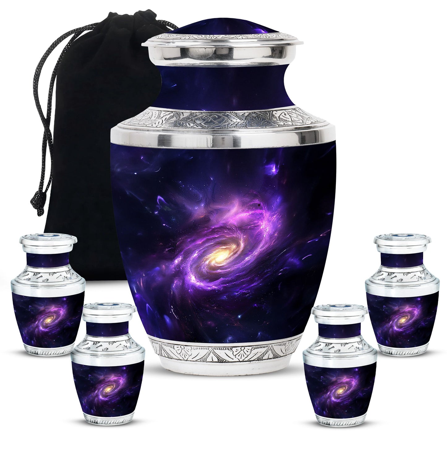 Personalized Galaxy Cremation Urn for Women - 10-inch, 200 cu in - Yatskia