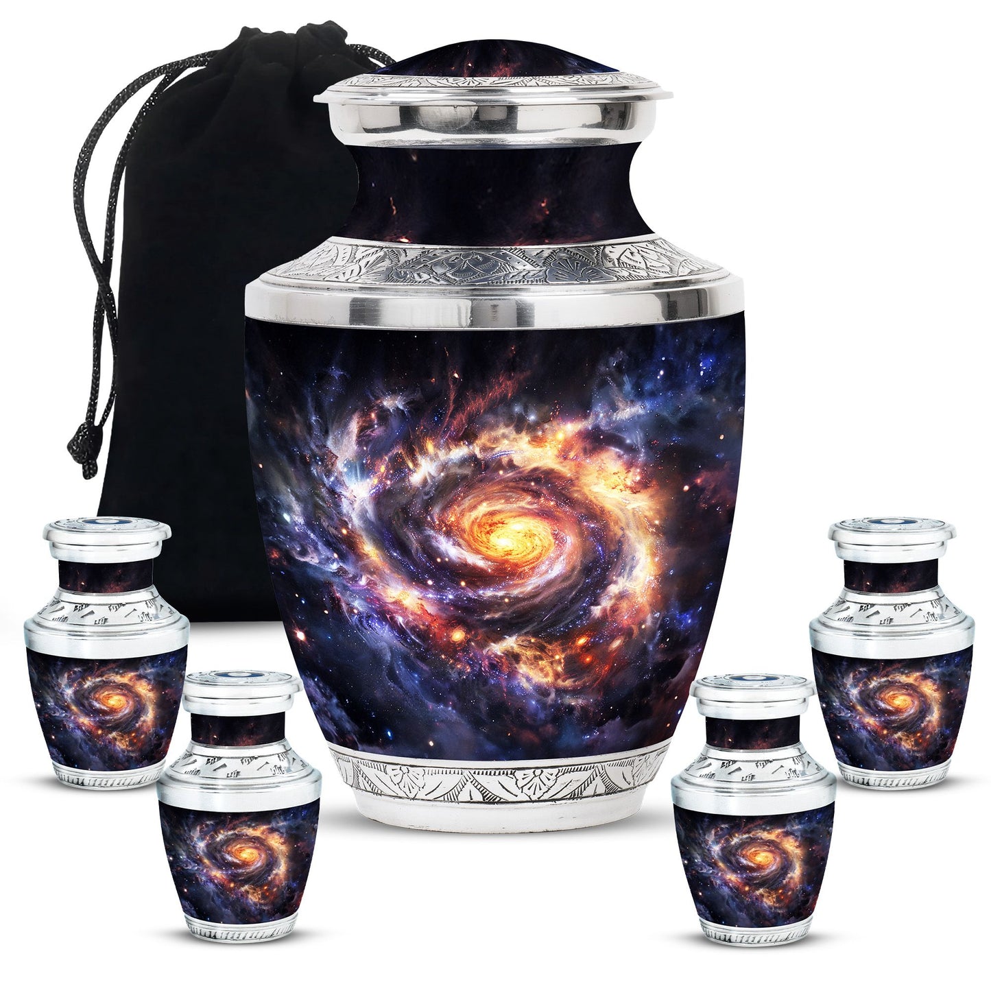 Personalized Galaxy Cremation Urn for Loved One - 10-inch, 200 cu in - Yatskia