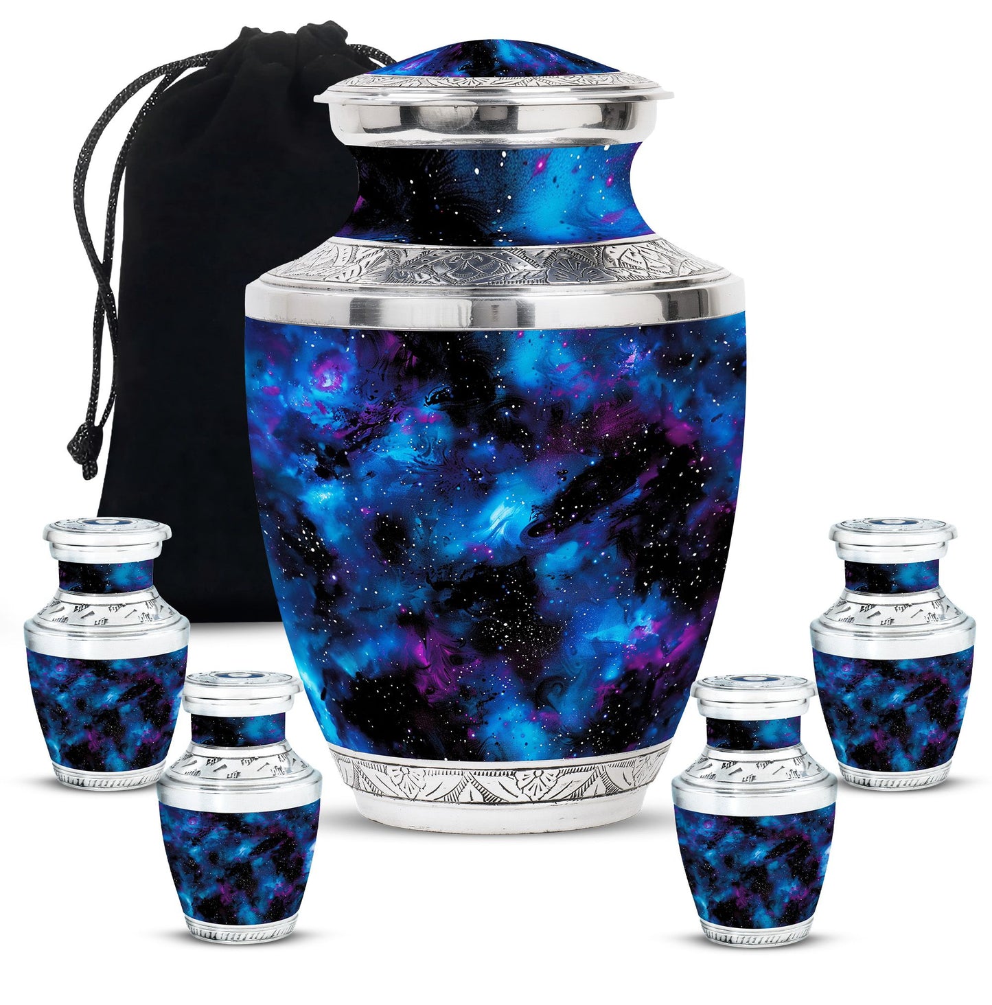 Personalized Galaxy Cremation Urn for Loved One - 10-inch, 200 cu in - Yatskia