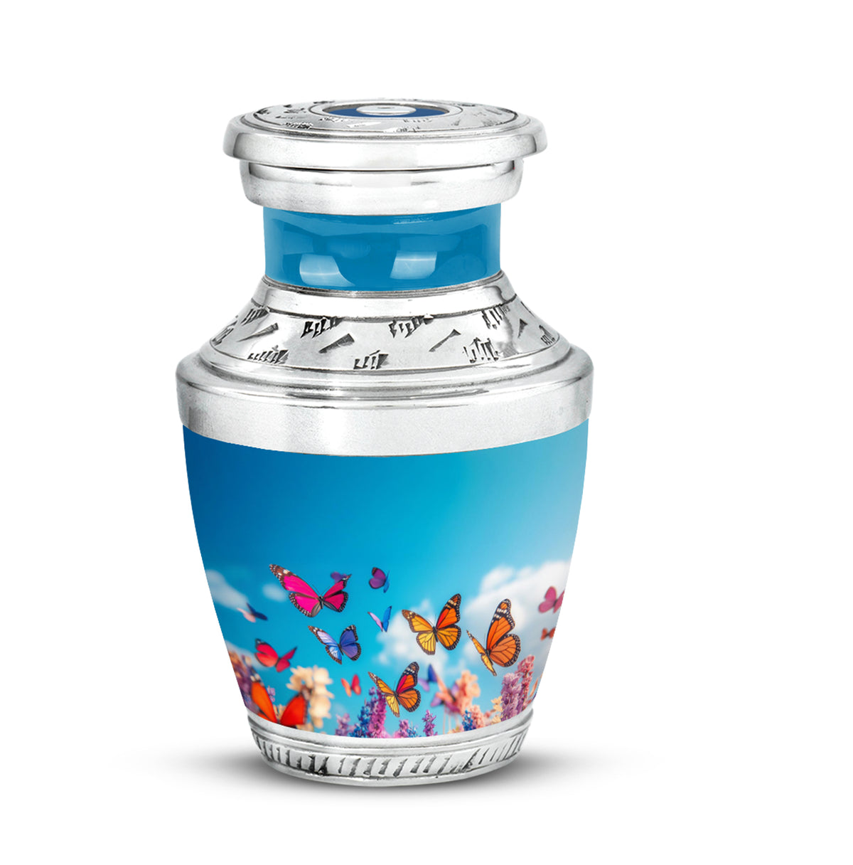 Personalized Butterfly Cremation Urns - Wondrous Blue - Yatskia