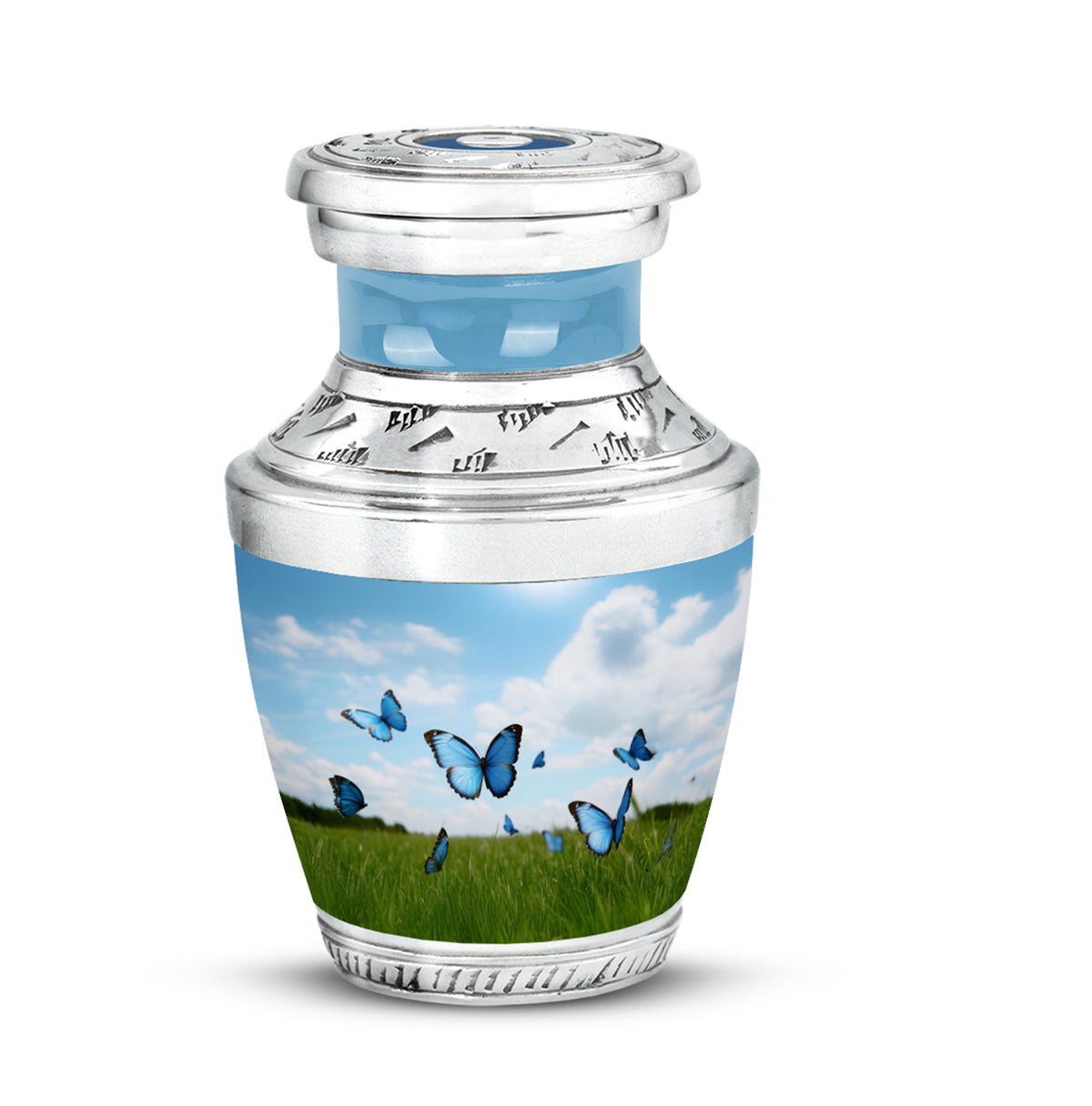 Personalized Blue Butterfly Cremation Urns for Ashes - Enchanting - Yatskia