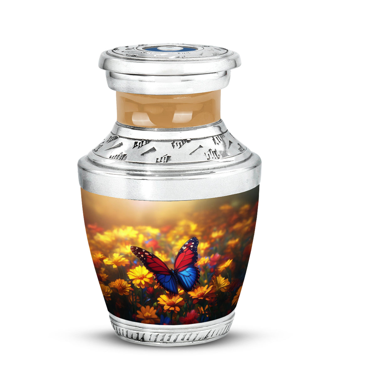 Gold Serene Butterfly Memorial Urn for Ashes - Yatskia