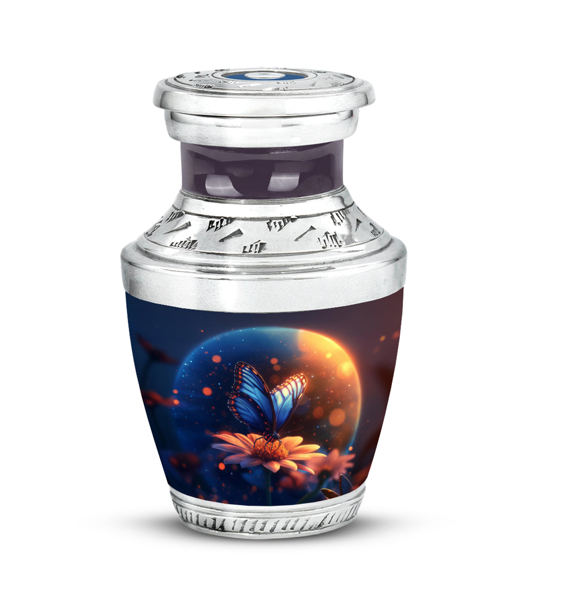 Personalized Butterfly Cremation Urns - Soothing Blue - Yatskia