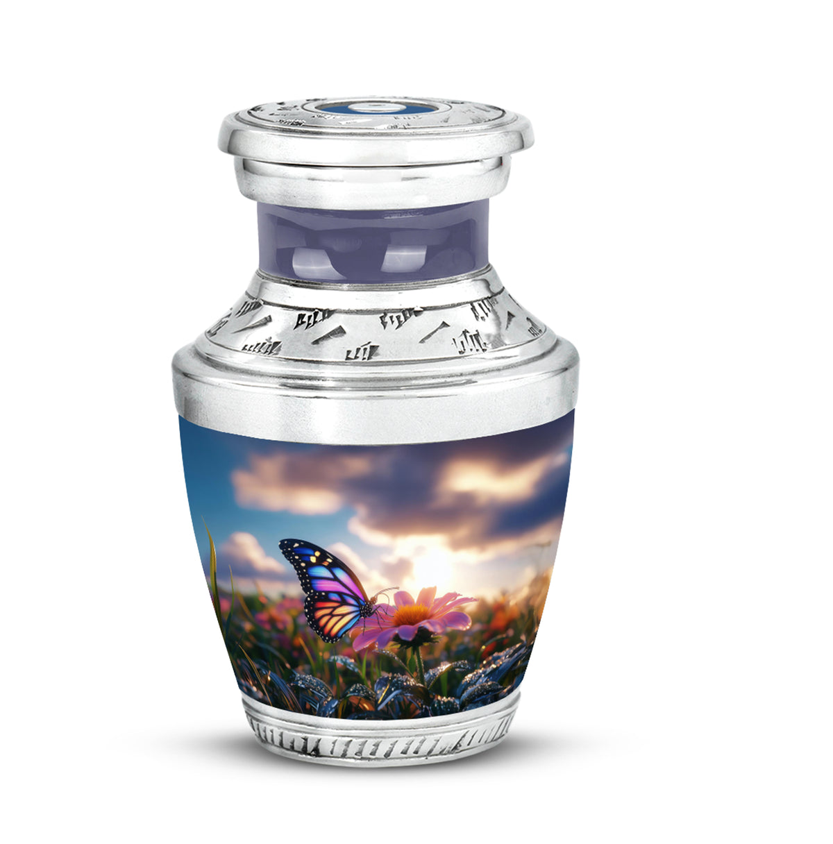 Blue Butterfly Heritage Cremation Urns for Human Ashes - Yatskia