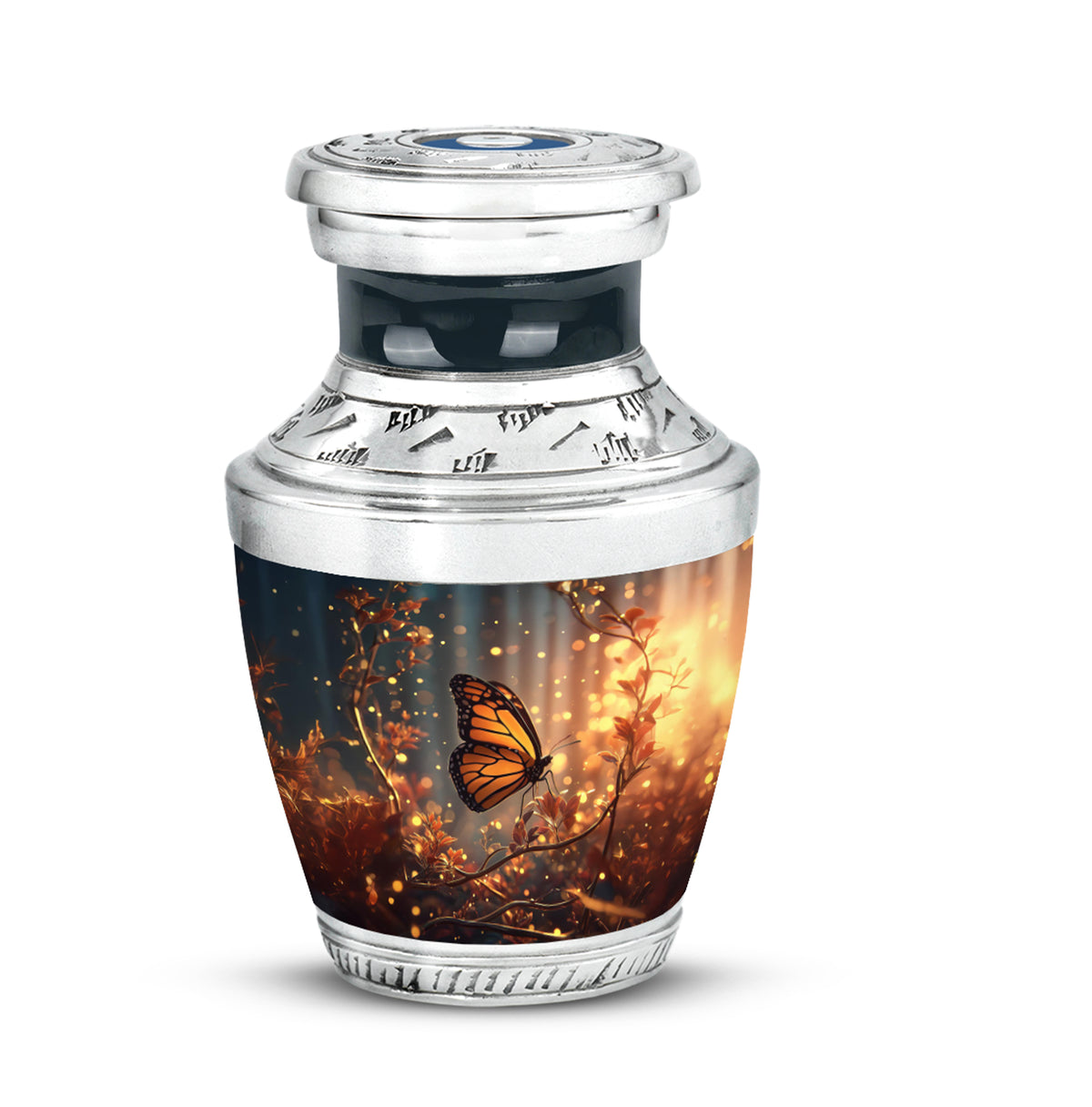 Personalized Blue Heavenly Butterfly Cremation Urns for Human Ashes - Yatskia