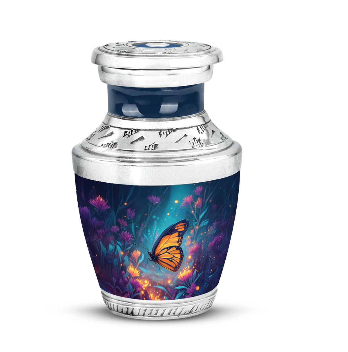 Dignified Blue Butterfly Cremation Urn for Ashes - Yatskia