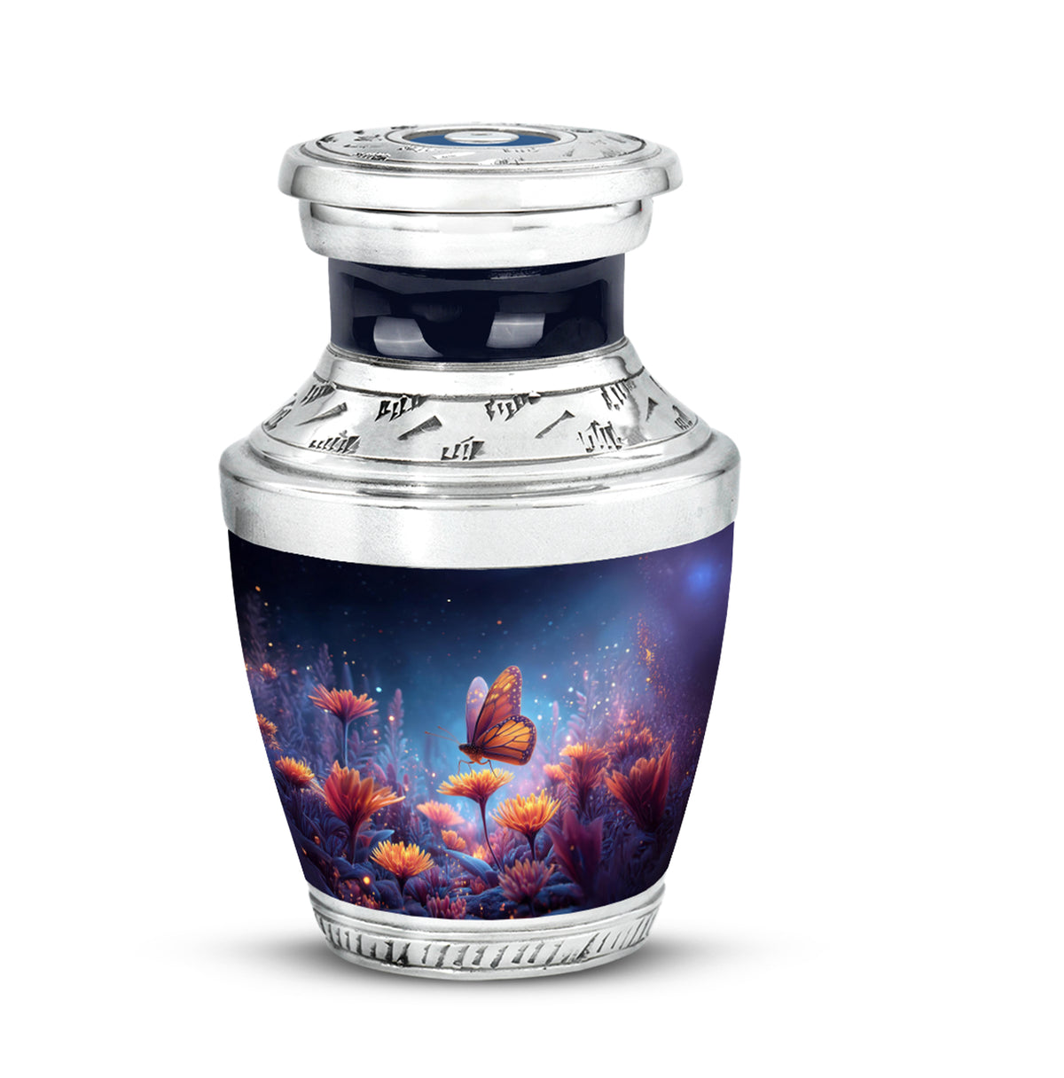 Personalized Elegant Butterfly Cremation Urns - Blue - Yatskia
