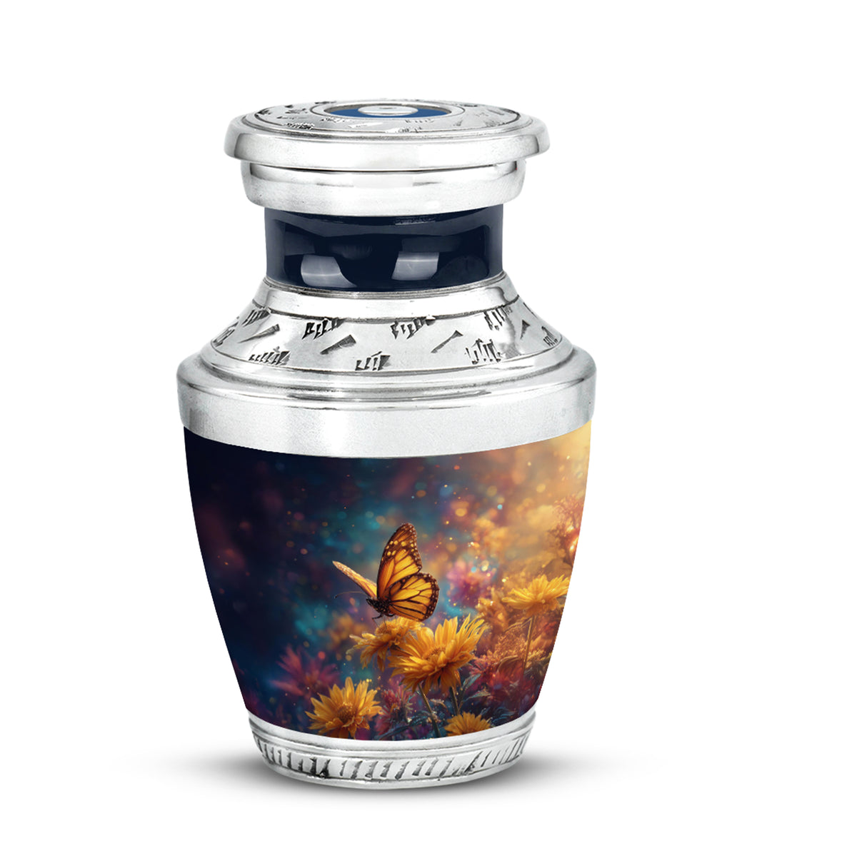 Blue Beloved Butterfly Cremation Urns for Human Ashes - Yatskia