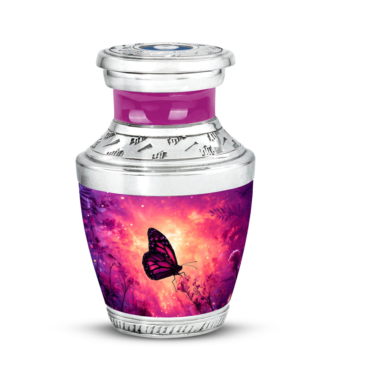 Personalized Elegant Butterfly Cremation Urns - Pink - Yatskia