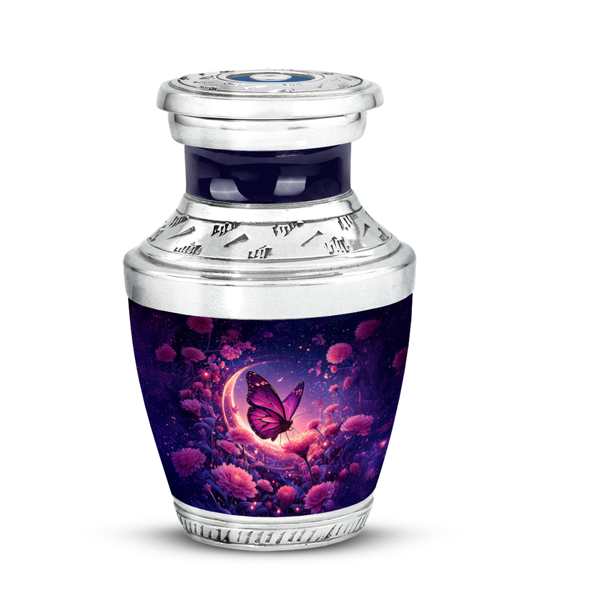 Personalized Blue Sovereign Butterfly Cremation Urns for Human Ashes - Yatskia
