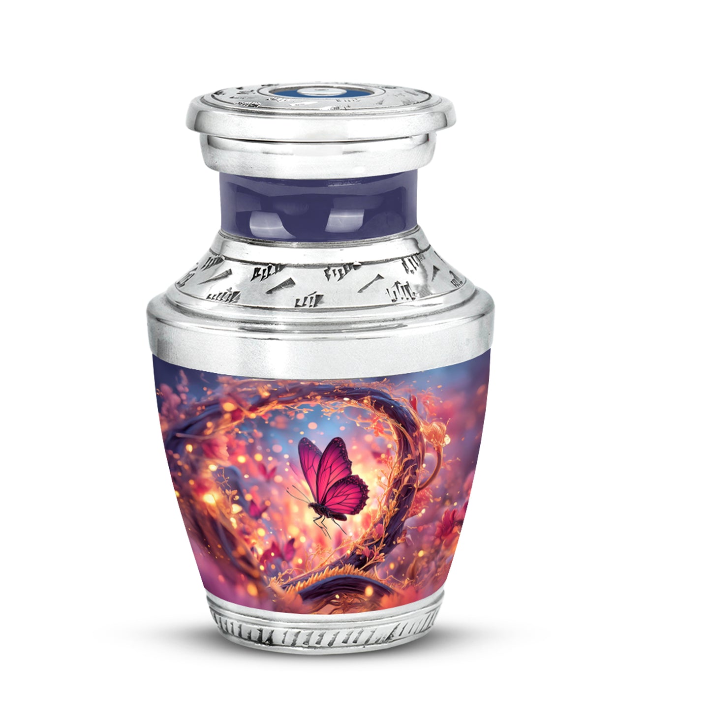 Blue Serene Butterfly Memorial Urn for Ashes - Yatskia