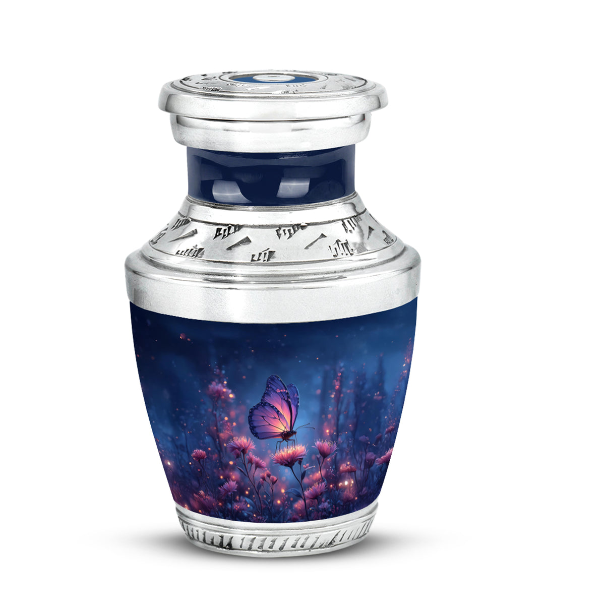 Radiant Butterfly Memorial Cremation Urns Blue - Yatskia