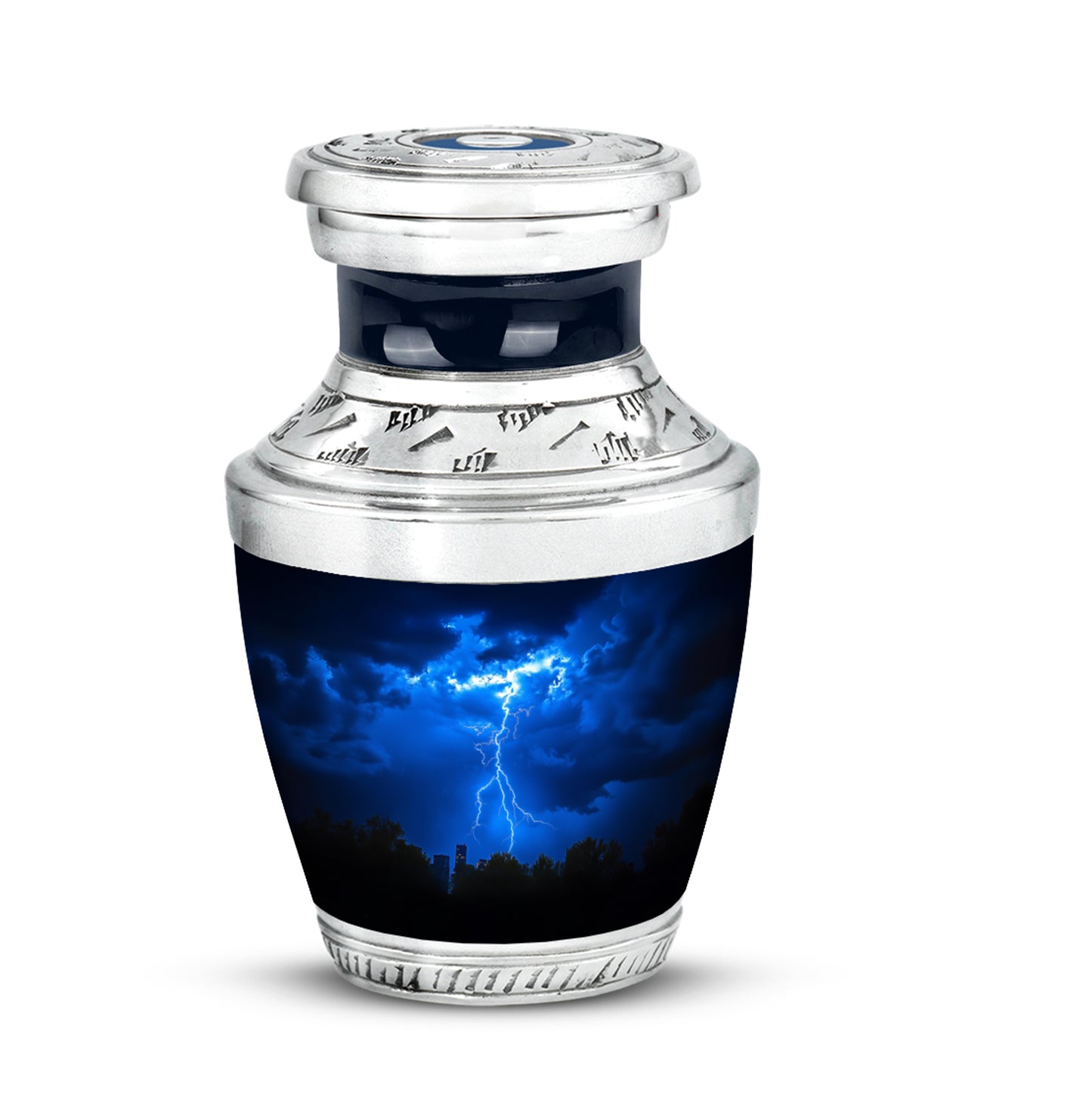 Personalized Blue Blue Cremation Urns for Ashes - Transcendent 10-inch - Yatskia