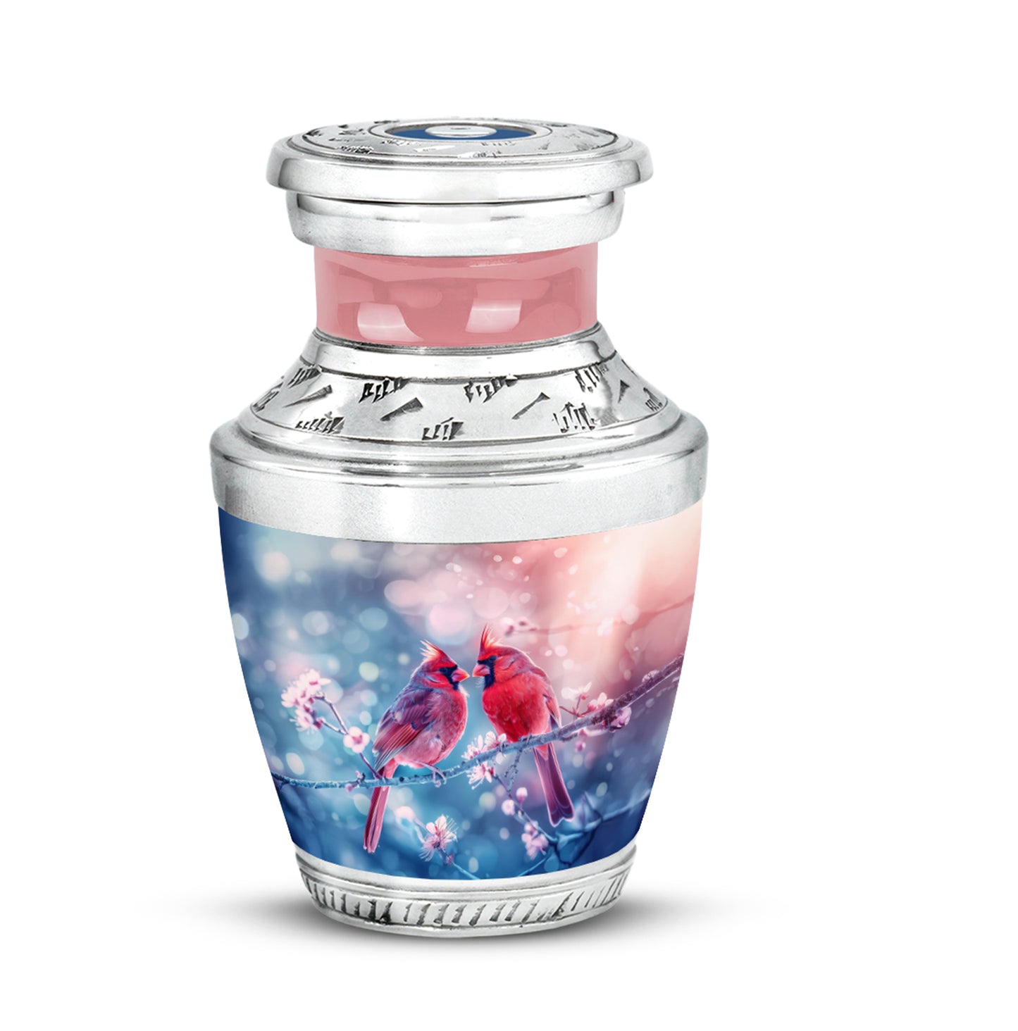 Lustrous Cardinal Cremation Urns for Human Ashes - Red - Yatskia