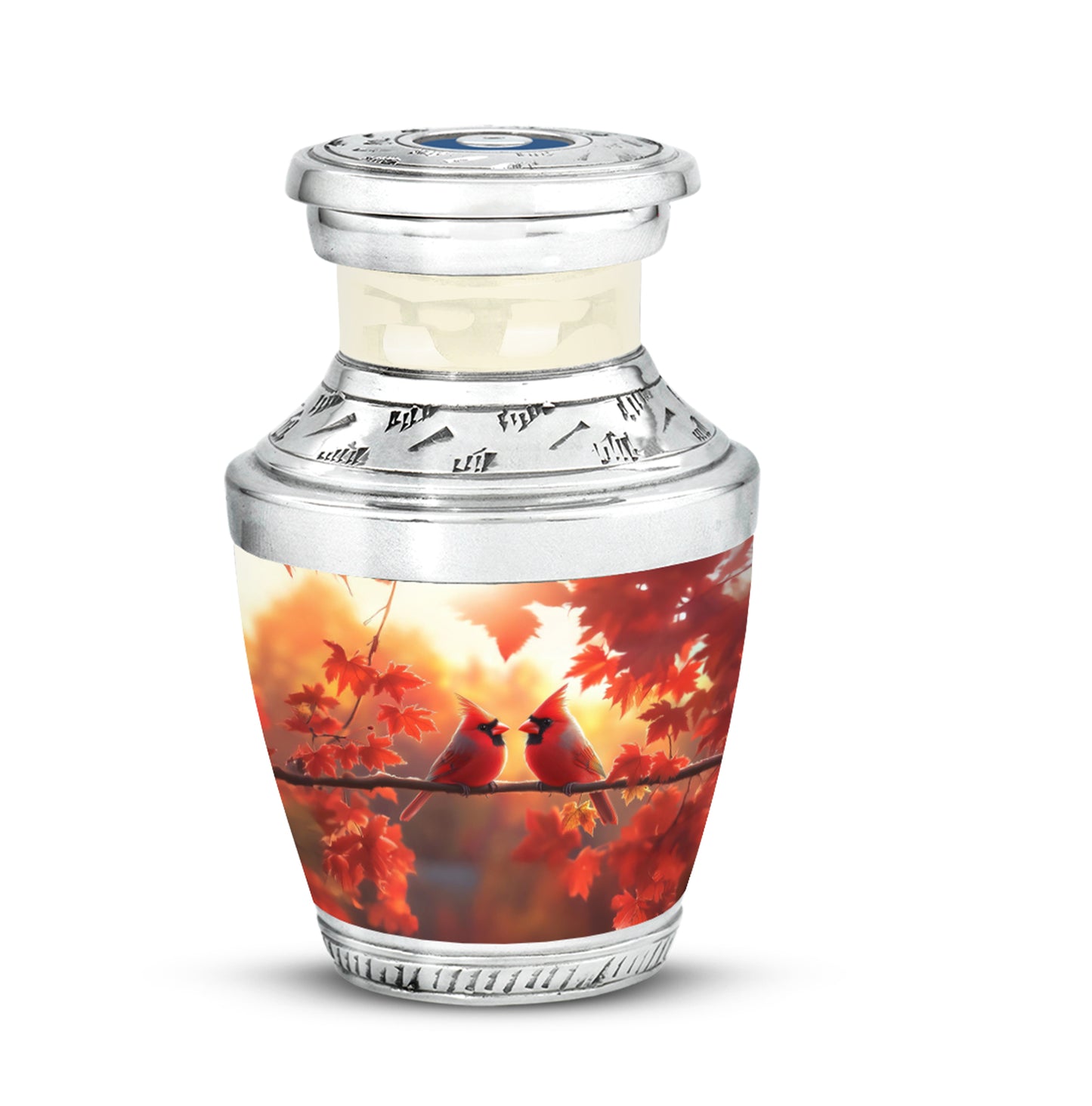 Everlasting Gold Cardinal Treasure Urn for Human Ashes - Yatskia
