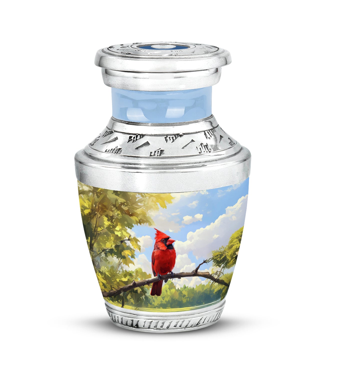 Remarkable Cardinal Memorial Cremation Urns - Blue - Yatskia
