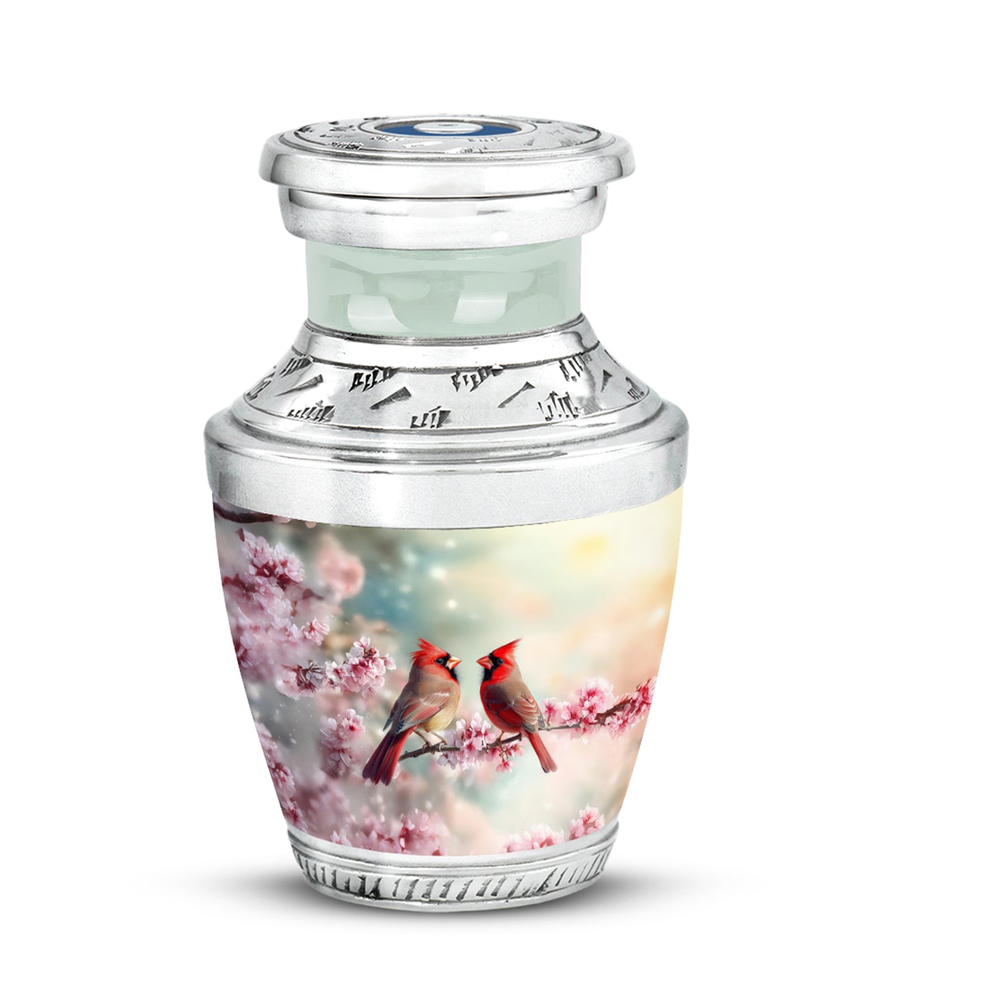 Teal Cardinal Promise Cremation Urns for Human Ashes - Yatskia