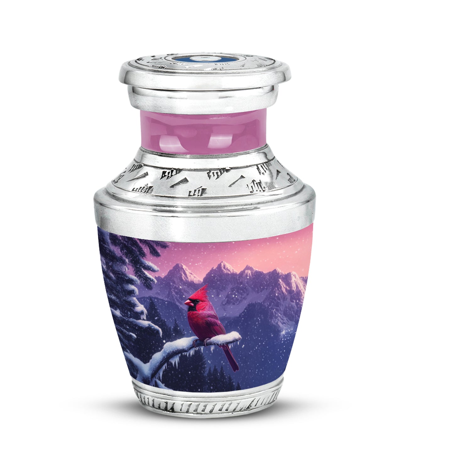 Personalized Cardinal Cremation Urns - Eminent Pink - Yatskia