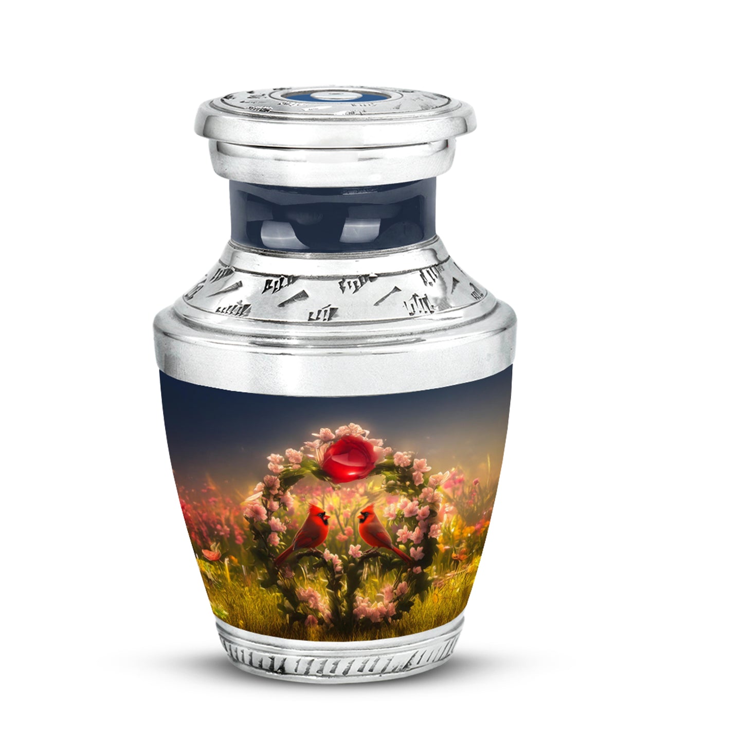 Blue Cardinal Tribute Cremation Urns for Human Ashes - Yatskia