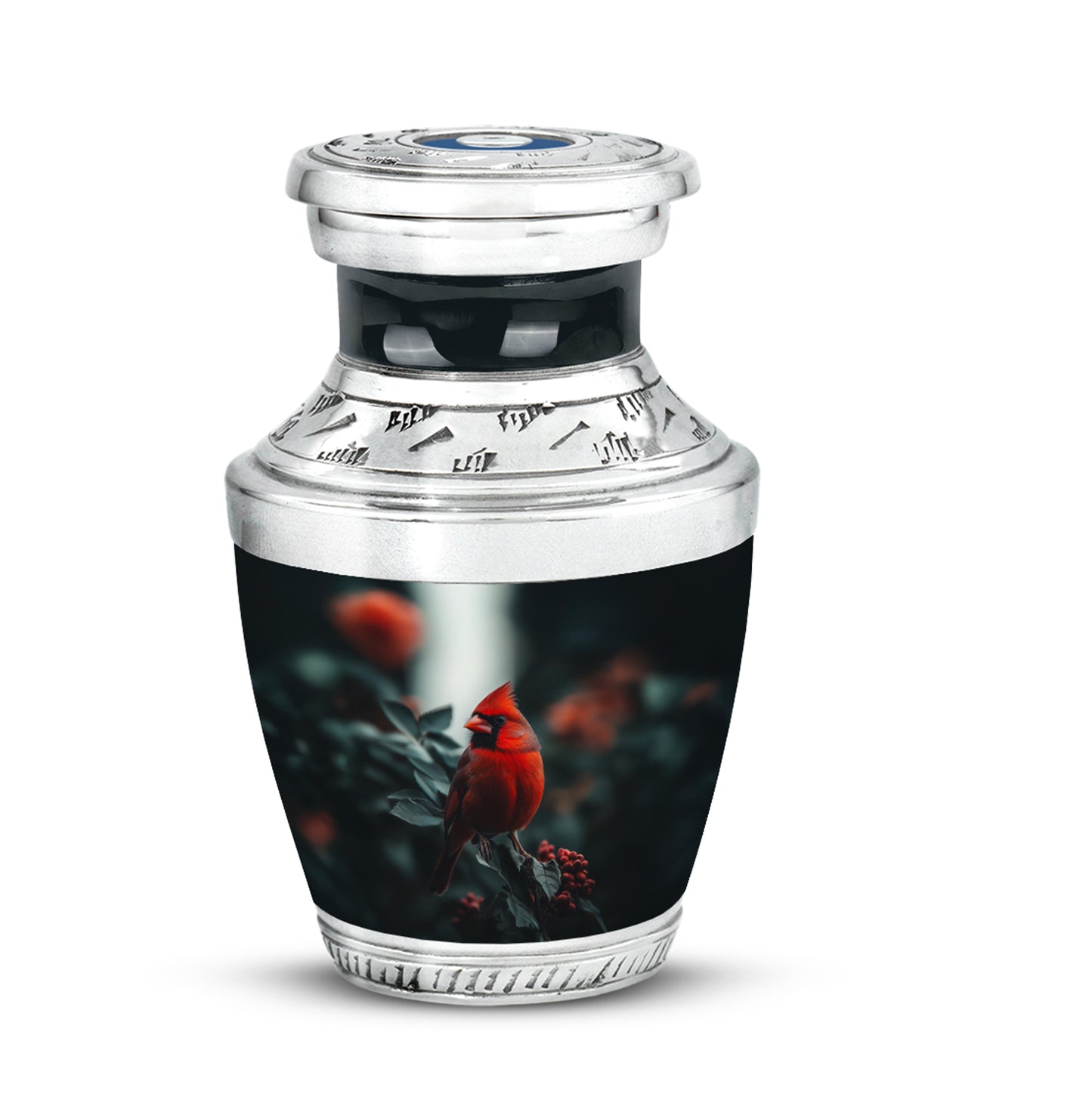 Black Breathtaking Cardinal Memorial Urn for Ashes - - Yatskia