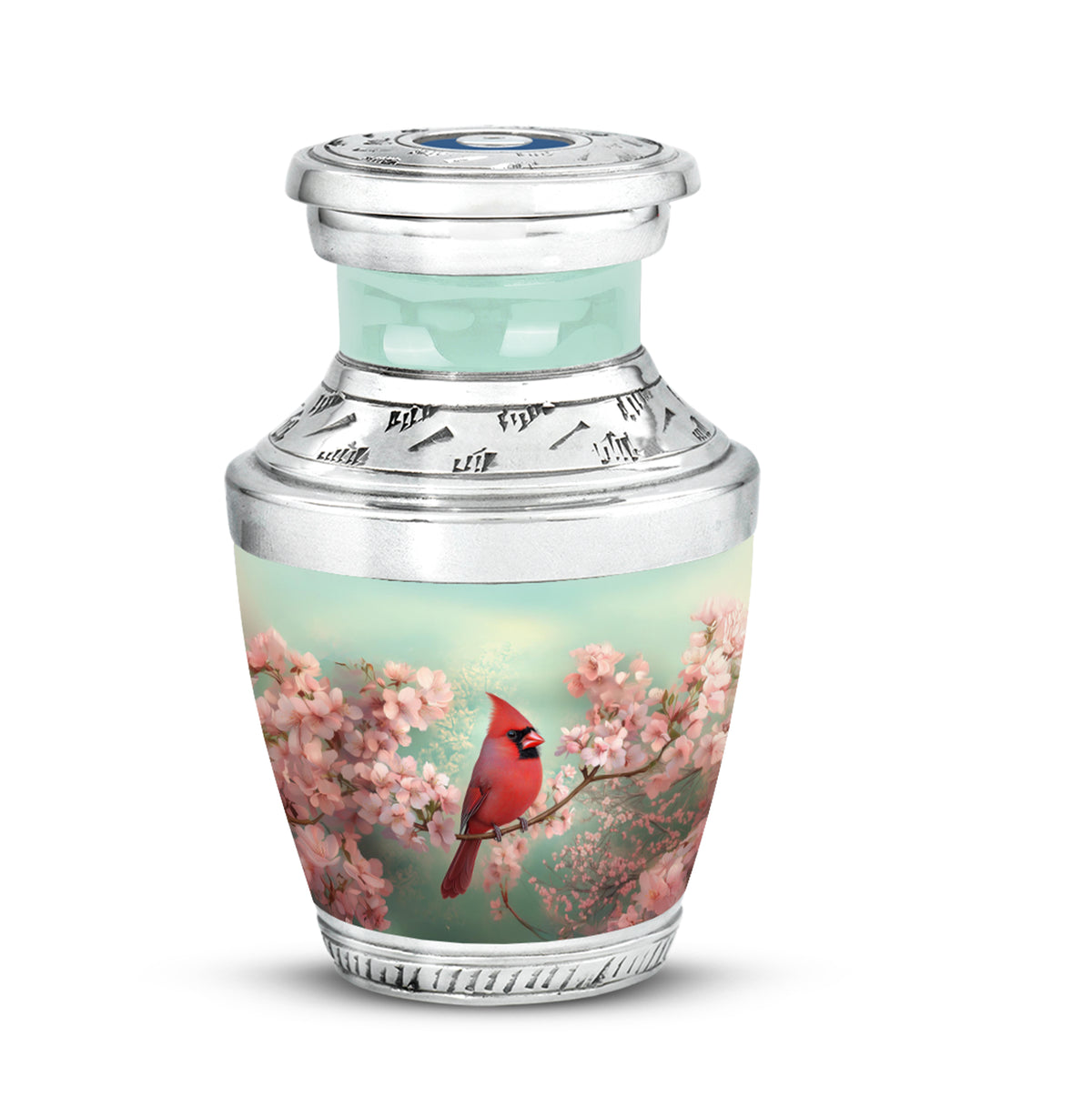 Green Cardinal Cremation Urns - Glorious Keepsake - Yatskia
