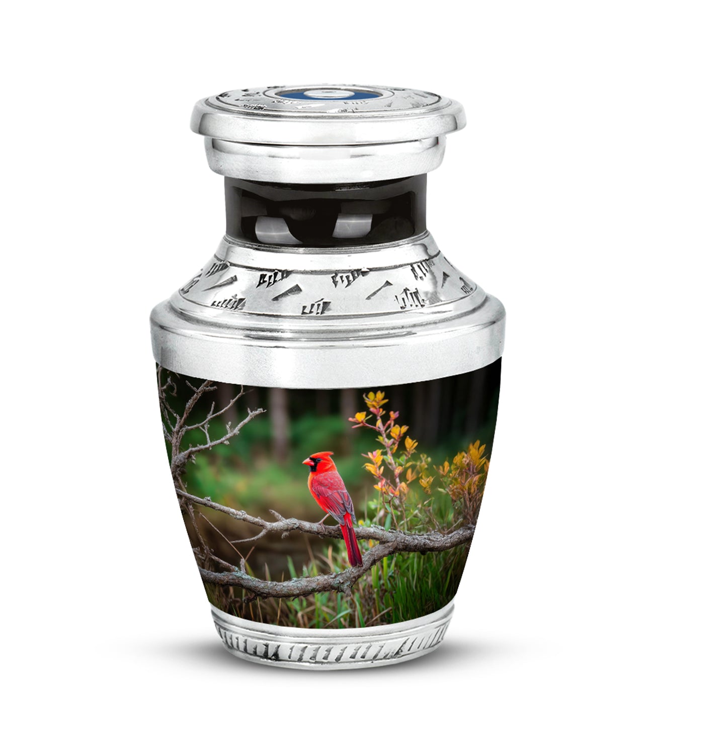 Everlasting Green Cardinal Comfort Urn for Human Ashes - Yatskia