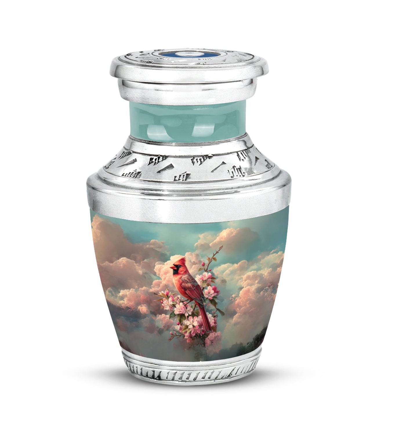 Sublime Cardinal Cremation Urns for Human Ashes - Teal - Yatskia
