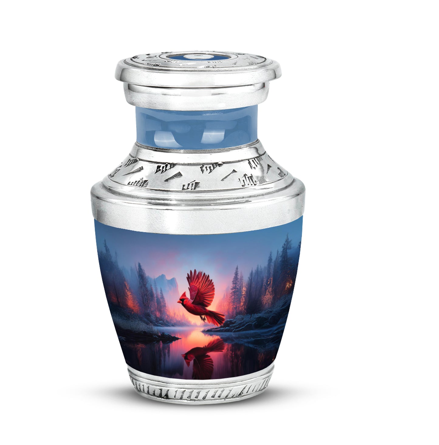 Personalized Blue Sovereign Cardinal Cremation Urns for Human Ashes - Yatskia