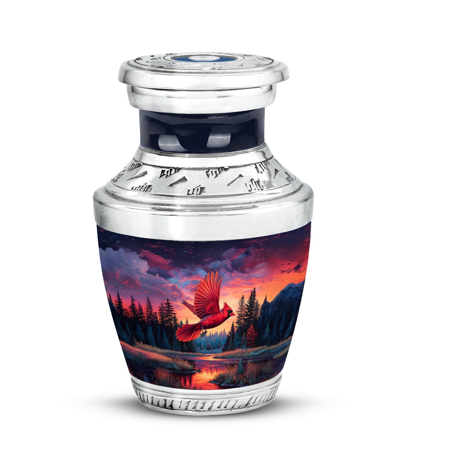 Personalized Blue Cardinal Cremation Urns for Ashes - Peaceful - Yatskia