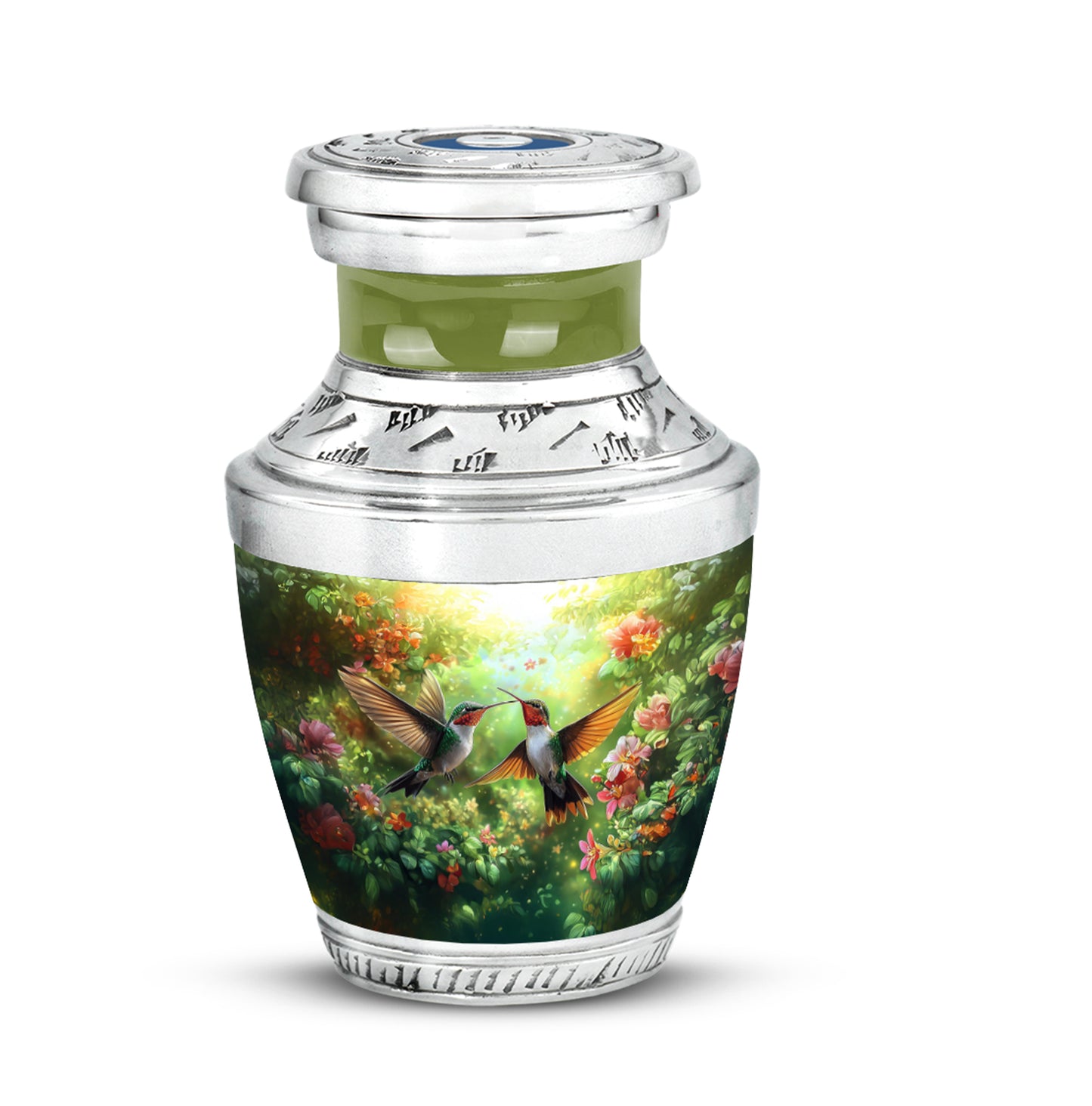 Personalized Hummingbird Cremation Urns - Soothing Yellow 10-inch, 200 cu in - Yatskia