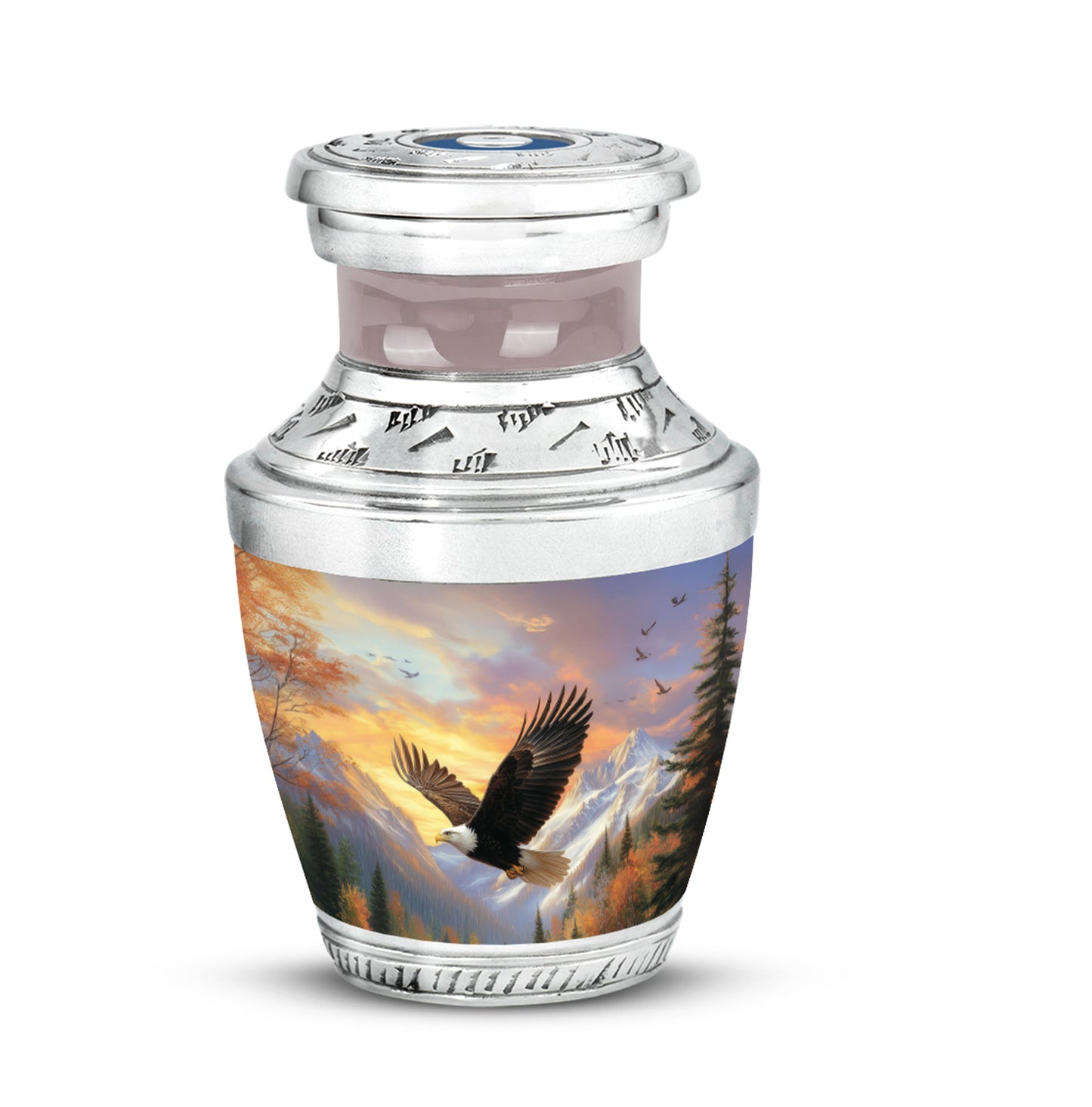 Personalized Eagle Cremation Urns - Wondrous Pink 10-inch, 200 cu in - Yatskia