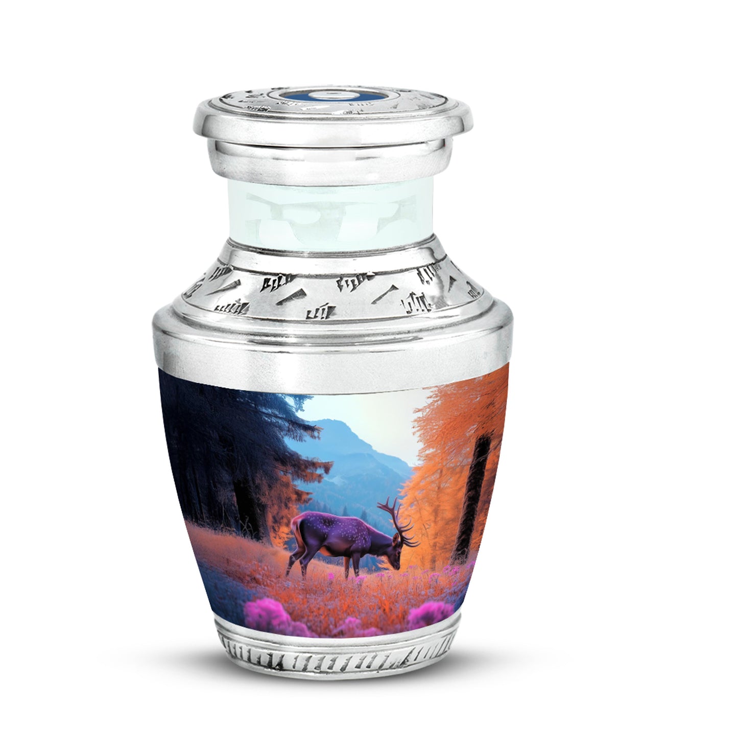 Blue Deer Memorial Cremation Urns for Human Ashes - 10-inch, 200 cu in - Yatskia