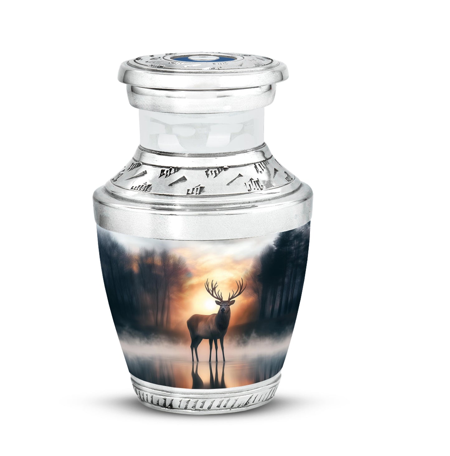 Personalized Deer Cremation Urns - Eminent Gold 10-inch, 200 cu in - Yatskia