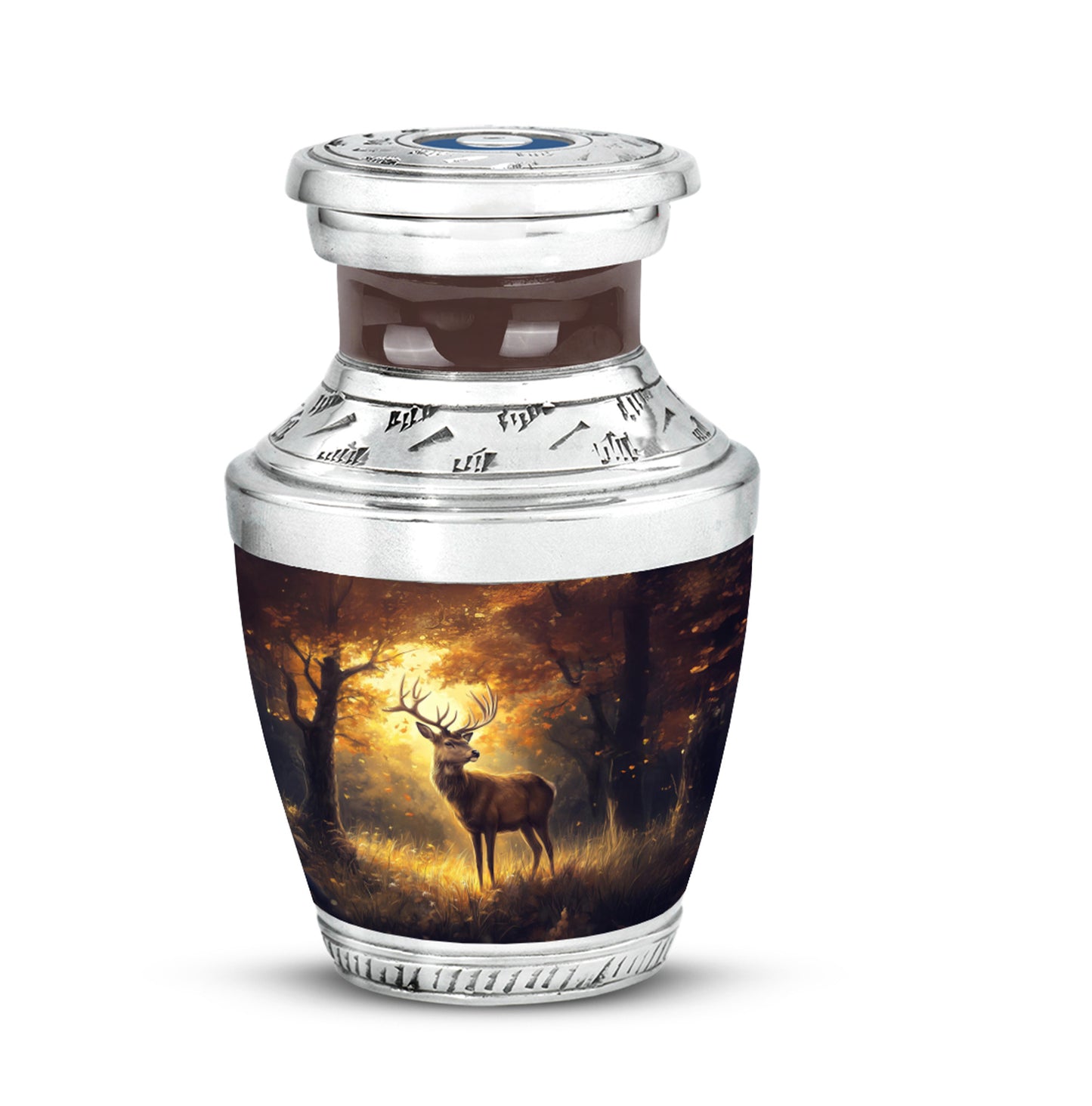 Gold Venerable Deer Cremation Urns for Human Ashes - 10-inch, 200 cu in - Yatskia