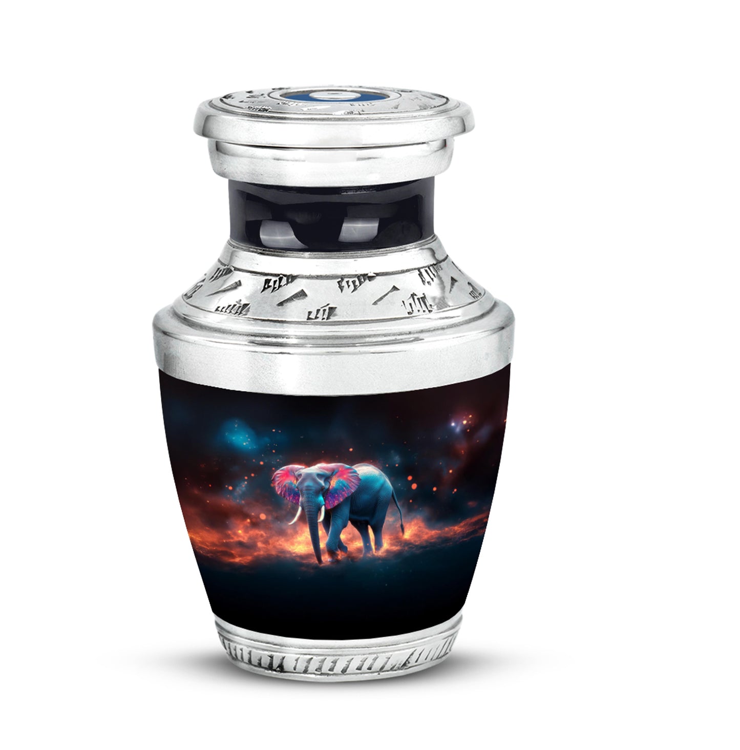 Divine Black Elephant Cremation Urn for Ashes - 10-inch, 200 cu in - Yatskia