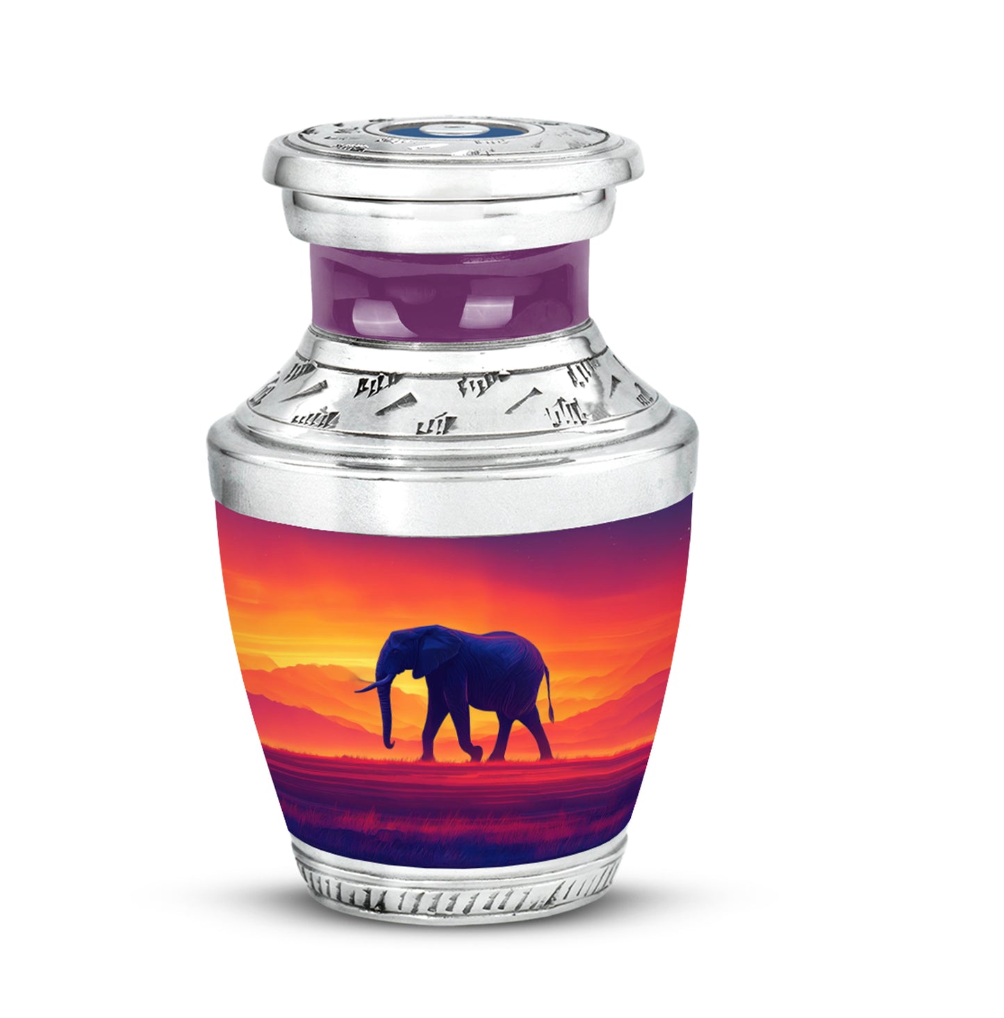Personalized Elegant Elephant Cremation Urns - Red 10-inch, 200 cu in - Yatskia
