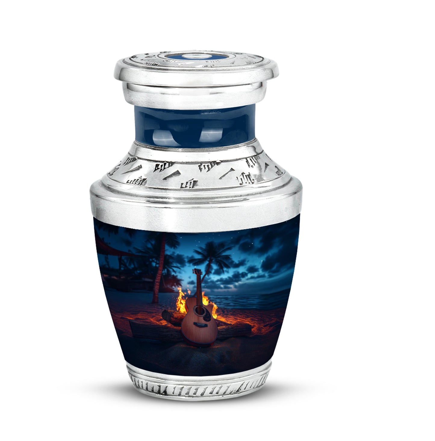 Blue Guitar Cremation Urns - Glorious Honor 10-inch, 200 cu in - Yatskia