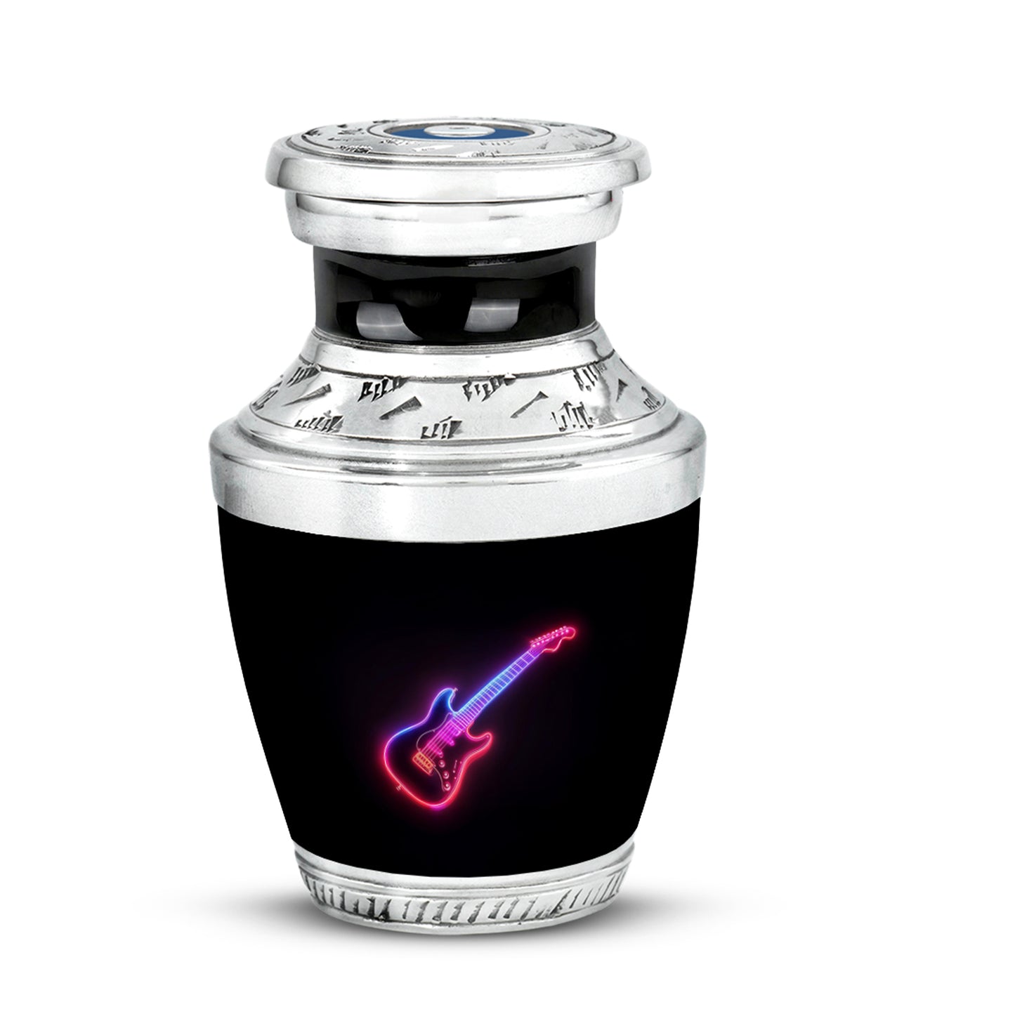 Hallowed Guitar Cremation Urns for Human Ashes - Black 10-inch - Yatskia