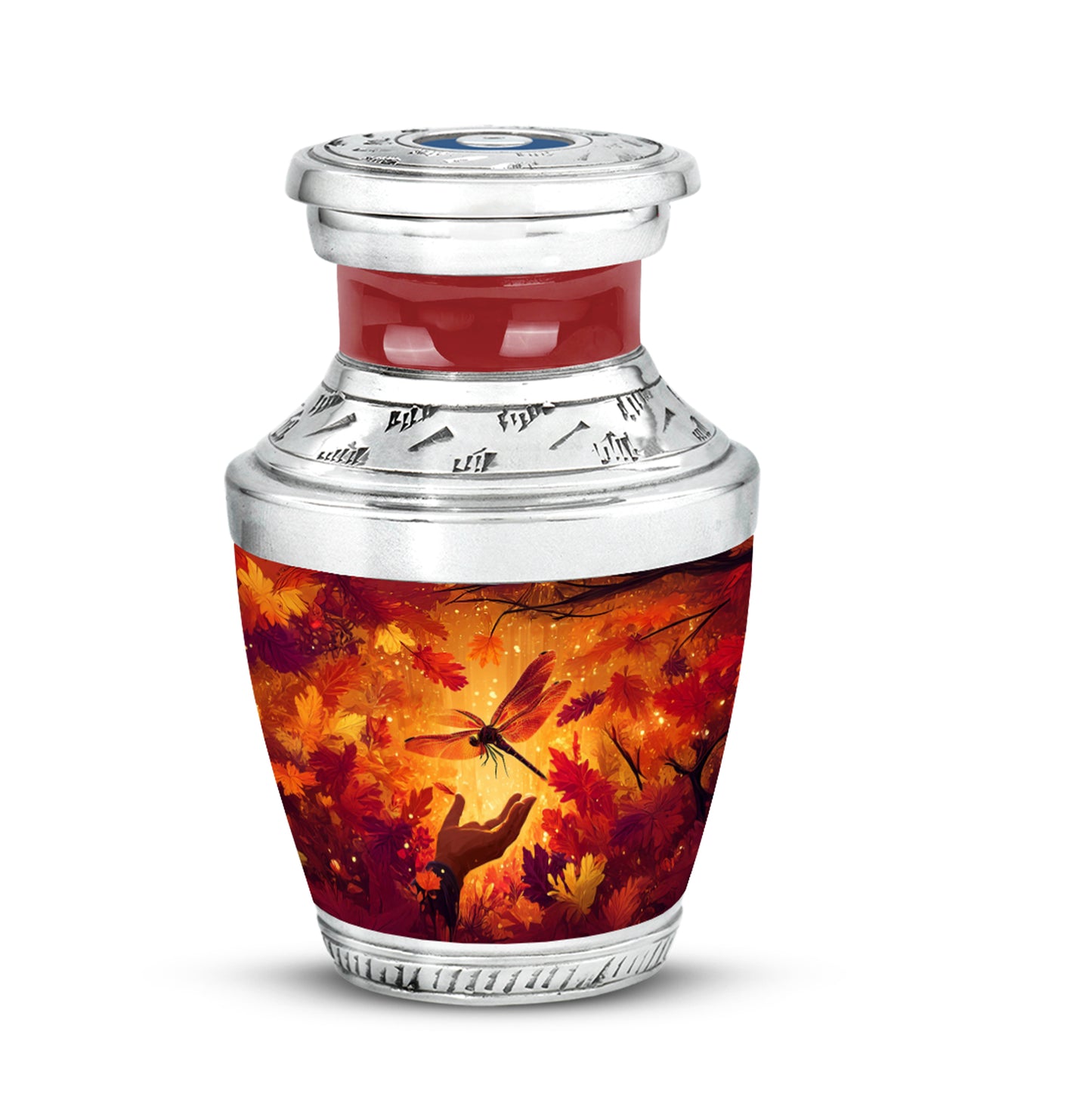 Timeless Gold Dragonfly Cremation Urn for Ashes - 10-inch, 200 cu in - Yatskia