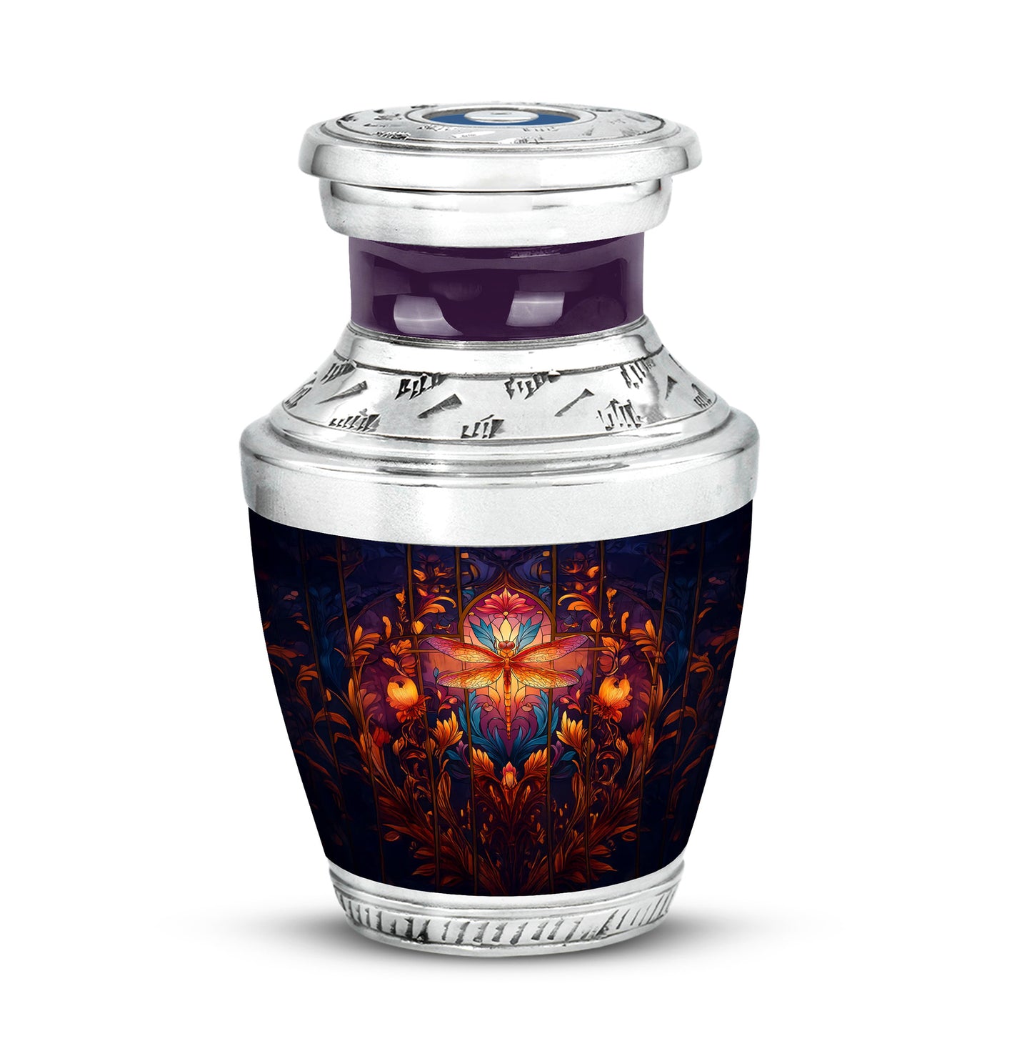 Lustrous Dragonfly Cremation Urns for Human Ashes - Blue 10-inch - Yatskia