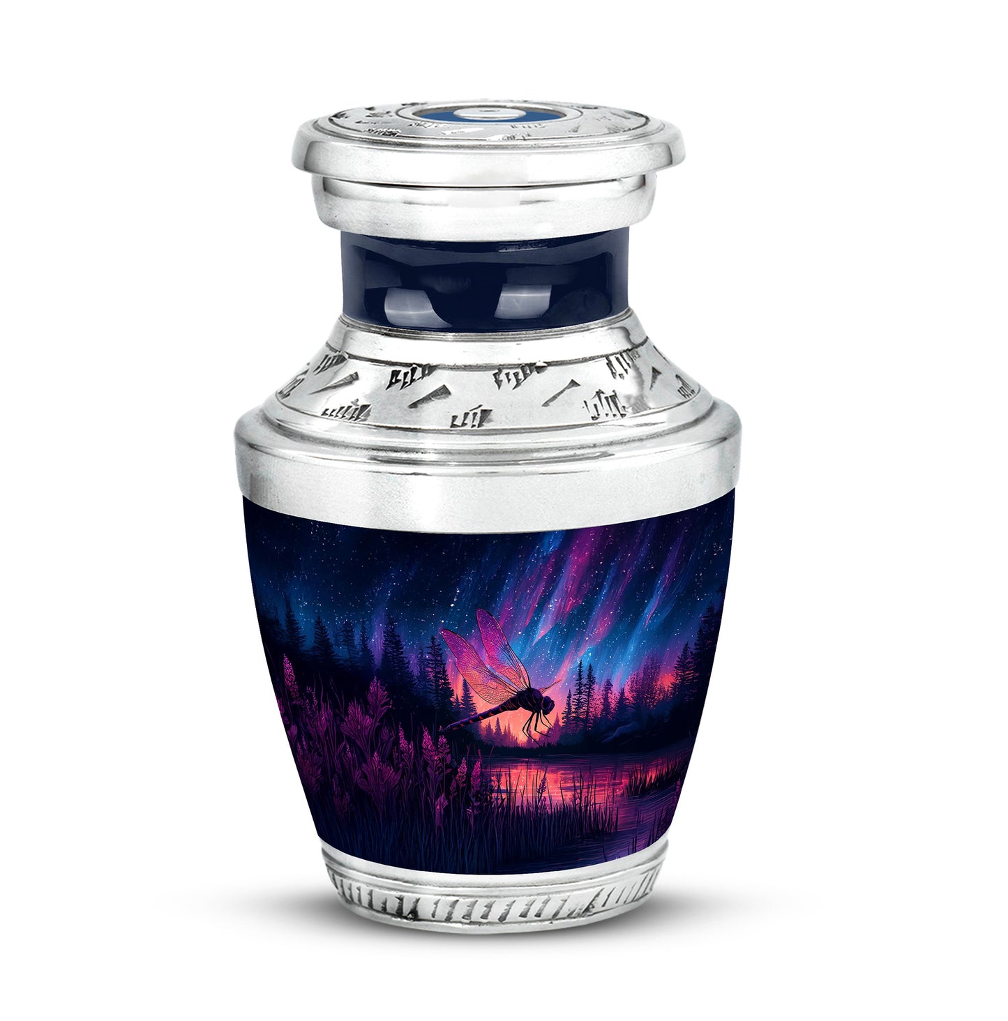 Personalized Dragonfly Cremation Urns - Soothing Blue 10-inch, 200 cu in - Yatskia