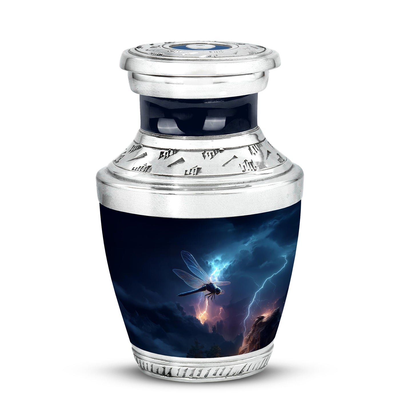 Hallowed Dragonfly Cremation Urns for Human Ashes - Blue 10-inch - Yatskia