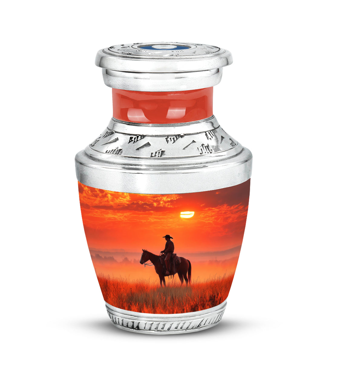 Personalized Red Cowboy Cremation Urns for Ashes - Transcendent - Yatskia