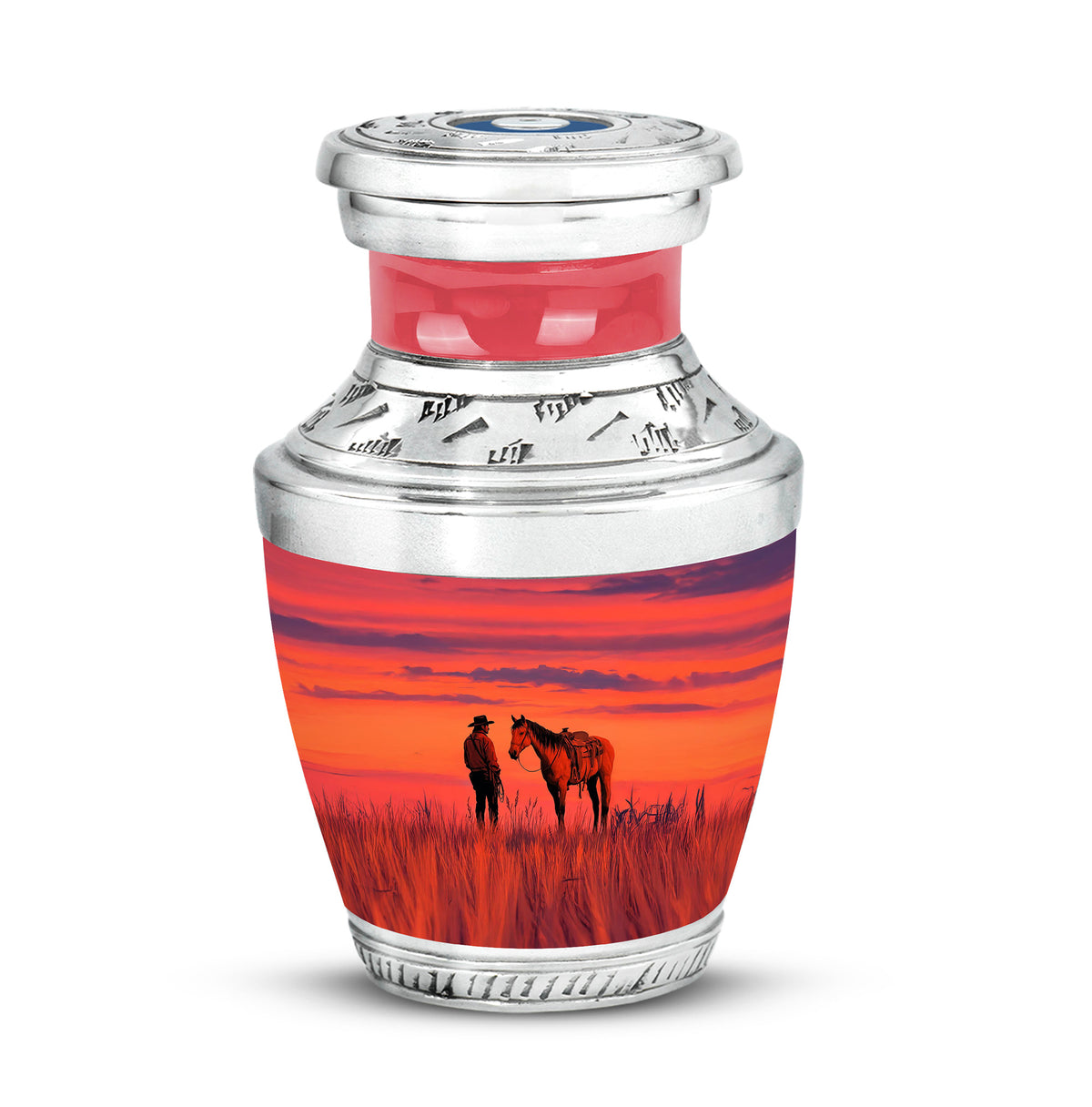 Personalized Red Cowboy Cremation Urns for Ashes - Transcendent - Yatskia