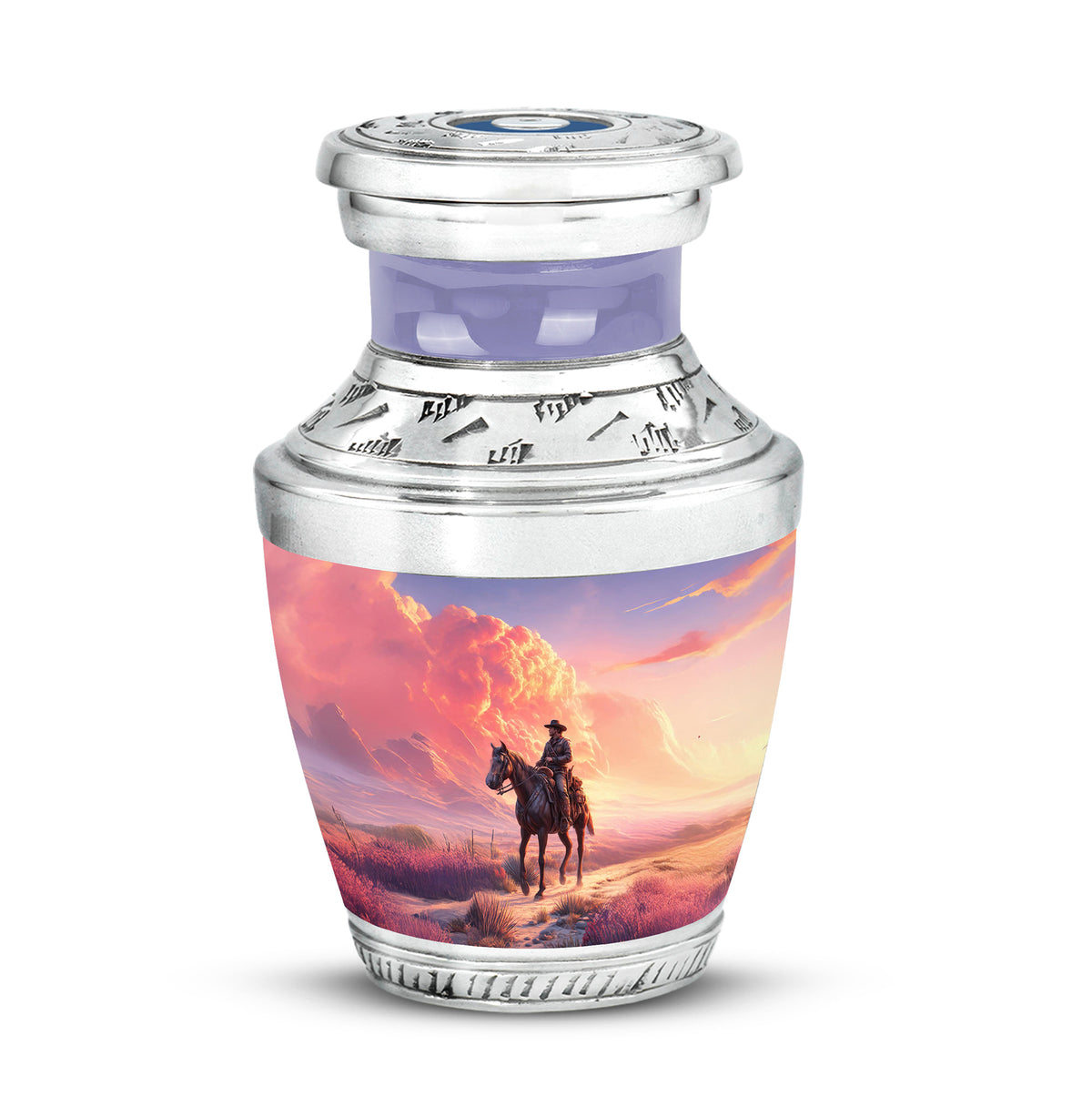 Blue Cowboy Cremation Urns - Opulent Comfort - Yatskia