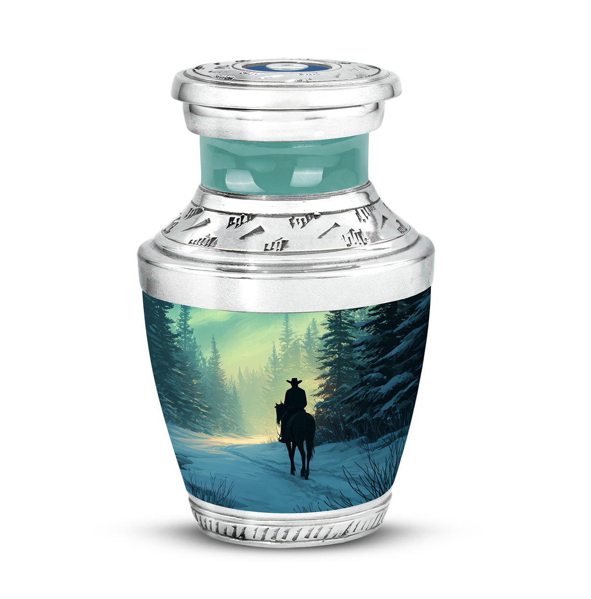 Personalized Cowboy Cremation Urns - Pristine Green - Yatskia