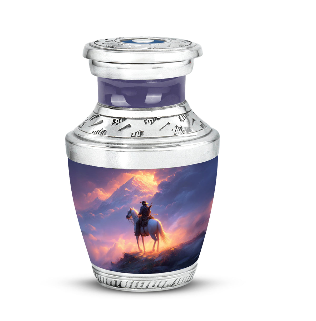 Graceful Red Cowboy Resting Place Urn for Human Ashes - Yatskia