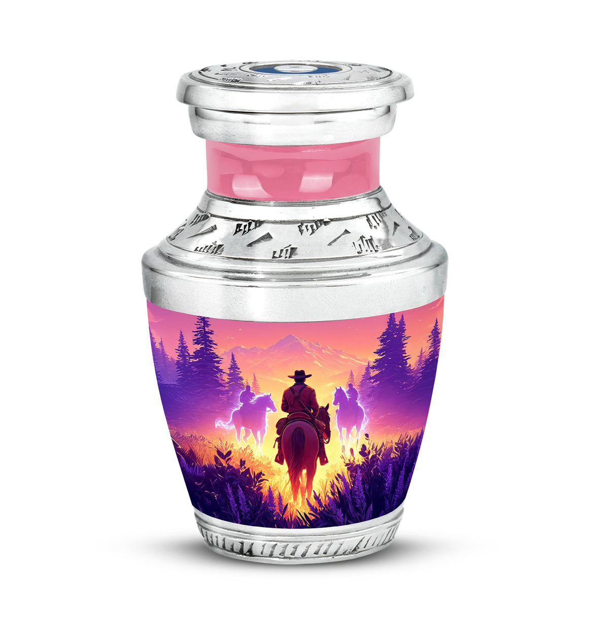 Inspiring Pink Cowboy Comfort Urn for Human Ashes - Yatskia